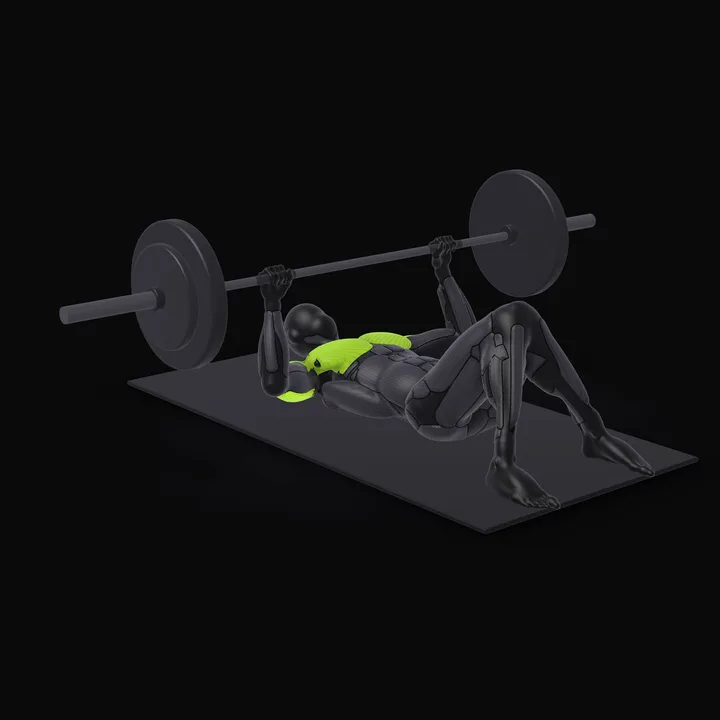 Animation 3D : Floor press à la barre