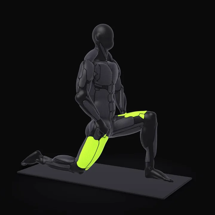 3D animation of the Kneeling Hip Flexor Stretch