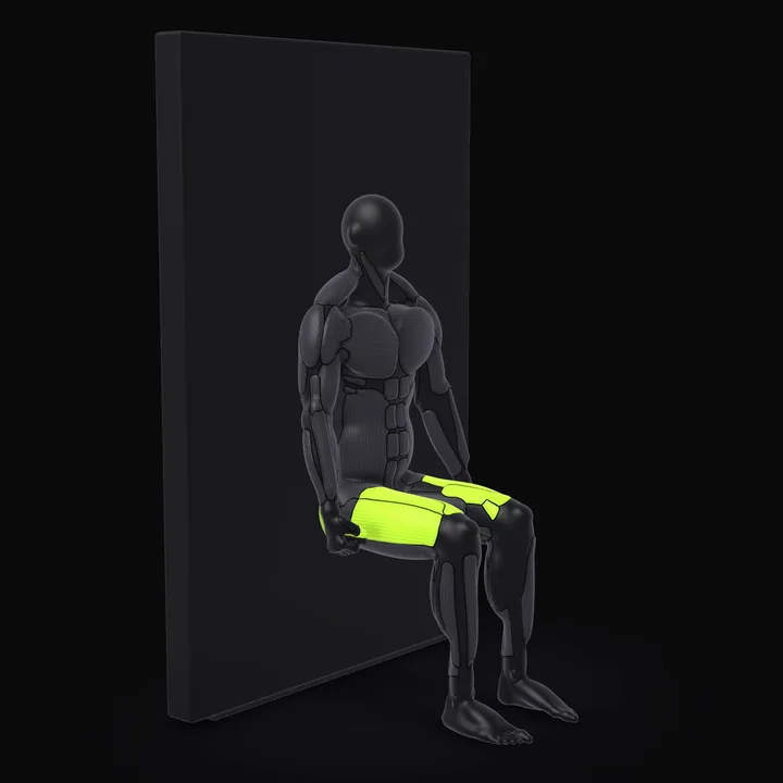 Animation 3D : Chaise contre le mur
